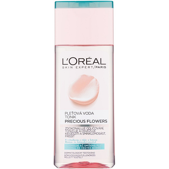 Loreal Precious Flowers Tonic Lotion mit Rosenextrakt und lotöser normaler bis Mischhaut 200 ml
