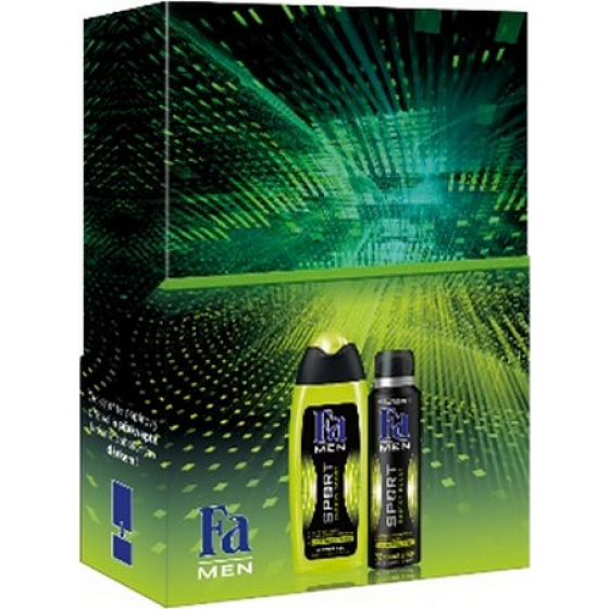 Fa Men Sport Energy Boost Duschgel für Männer 250 ml + Antitranspirant Deodorant Spray 150 ml, Kosmetikset