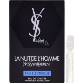 Yves Saint Laurent La Nuit de L Homme Eau Elektrisches Eau de Toilette für Männer 1,2 ml mit Spray, Fläschchen