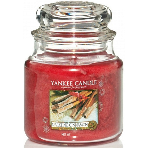 Yankee Candle Sparkling Cinnamon - Glitzernde Zimtkerze Classic Small Glass 104 g