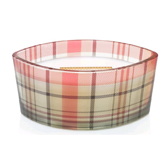 WoodWick White Teak - Weiße Teak-Duftkerze mit Holzdocht und Deckel Glasschiffchen 453 g Holiday boat/ limitiert 2018