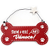 Nekupto Weihnachten Holzknochendekoration Frohe und frohe Weihnachten! Haf! 17 x 8,5 cm