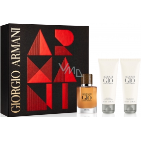 Giorgio Armani Acqua di Gio Absolu parfümiertes Wasser für Männer 40 ml + Duschgel 75 ml + Aftershave 75 ml, Geschenkset