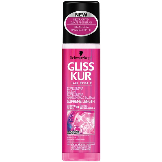Gliss Kur Express Repair Balsam höchster Länge für langes Haar, das zu Beschädigungen und Spliss neigt 200 ml