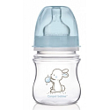 Canpol Babies Little Cutie Weithalsflasche pink / blau für Kinder ab 0 Monaten 120 ml 1 Stück