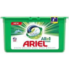 Ariel 3in1 Mountain Spring Gelkapseln zum Waschen von Kleidung 35 Stück 945 g