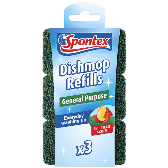 Spontex Dishmop füllt den Allzweck-Ersatzschwamm 3 Stück nach