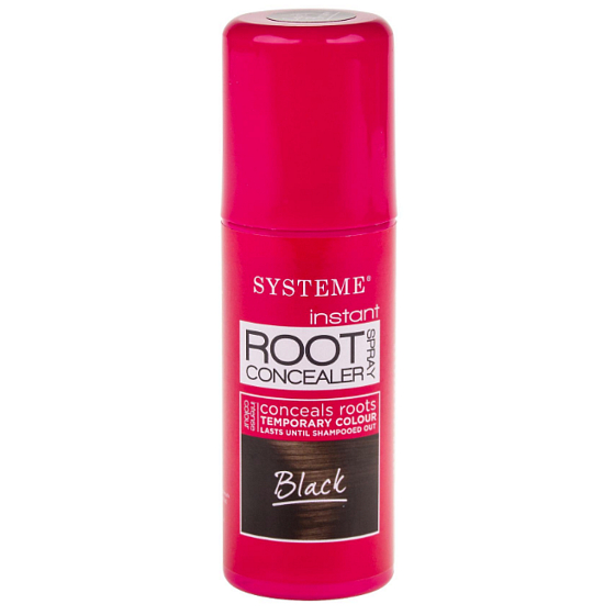Systeme Root Concealer Spray zur Abdeckung von grauen Haaren und Ansätzen Schwarz 75 ml