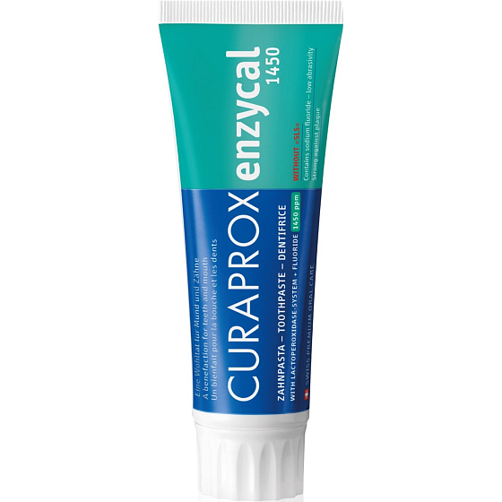 Curaprox Enzycal 1450ppm Zahnpasta ohne SLS 75 ml