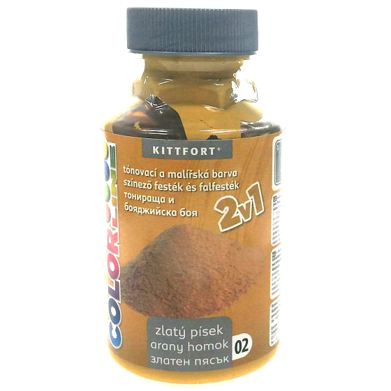 Kittfort Color Line 2in1 flüssige Tönungs- und Malerfarbe 02 Goldener Sand 350 g