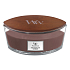 WoodWick Stone Washed Suede - Duftkerze aus gewaschenem Wildleder mit breitem Holzdocht und Deckelglasboot 453 g