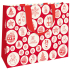 Nekupto Geschenkpapiertüte mit Prägung 30 x 23 x 12 cm Weihnachtsrot mit weißen Kreisen