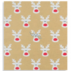 Zöwie Geschenkpapier 70 x 150 cm Weihnachten Simply The Best natürlicher Rentierkopf