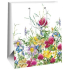 Ditipo Papier-Geschenktüte 26,4 x 13,6 x 32,7 cm Weiße Wiesenblumen