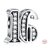 Charme Sterling Silber 925 16 Jahrestag, Perle auf Armband