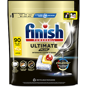 Finish Geschirrspültabletten Ultimate Plus All in 1 Zitrone, 90 Stk