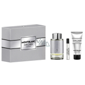 Montblanc Explorer Platinum Eau de Parfum für Männer 100 ml + Duschgel 100 ml + Eau de Parfum 7,5 ml Mini, Geschenkset