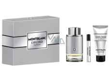 Montblanc Explorer Platinum Eau de Parfum für Männer 100 ml + Duschgel 100 ml + Eau de Parfum 7,5 ml Mini, Geschenkset