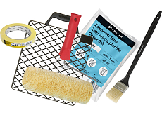 Spokar Plüsch gelbgrüner Malroller, 240 mm + Halter, Folie, Klebeband