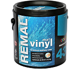 REMAL Vinyl Color mat waschbare Wandfarbe, 430 azurblau, 3,2 kg
