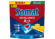 Somat Excellence 3v1 Lemon Geschirrspültabs 88 Stück