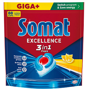 Somat Excellence 3v1 Lemon Geschirrspültabs 88 Stück