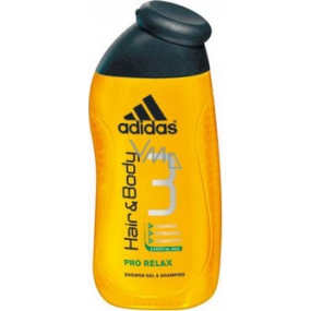 Adidas 3 Pro Relax Duschgel für Körper und Haare für Männer 250 ml