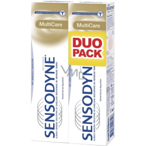 Sensodyne Multi Care Zahnpasta stärkt Zähne und Zahnfleisch und beseitigt Überempfindlichkeit der Zahnhälse 2 x 75 ml, Duopack