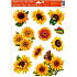 Fensterfolie ohne Kleber Sonnenblume ein Marienkäfer 42 x 30 cm 1 Stück