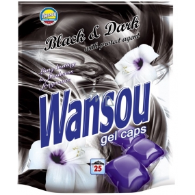 Wansou Black & Dark konzentrierte Gelwaschkapseln für schwarze und dunkle Wäsche 25 Stück