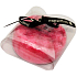 Duftende Lady Bird Glycerin Massageseife mit einem Schwamm, gefüllt mit dem Duft von Marc Jacobs Dot Parfüm in Rot 200 g