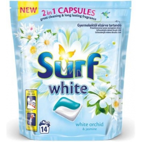 Surf White Orchid & Jasmine 2in1 weiße Waschkapseln 14 Dosen von 337 g