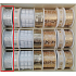 Nekupto Weihnachtsband, silber mit Motiv 25 mm x 2,5 m YM 008 1 Stück