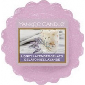 Yankee Candle Honey Lavender Gelato - Lavendeleis mit nach Honig duftendem Wachs für Aromalampe 22 g