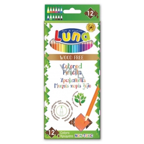 Luna EKO Crayons holzfrei, intensive Farben, umweltfreundlich 12 Stück