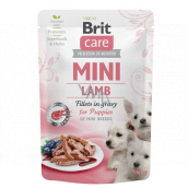 Brit Care Mini Welpen Lammfilets In Soße komplettes Super Premium Futter für Welpen Mini Rassen Tasche 85 g