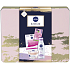 Nivea Blossom Care Mizellenwasser 200 ml + Körpersouffle 200 ml + Gesichtsmaske 1 Stück + Labello Soft Rosé Lippenbalsam 4,8 g + Blechdose, Kosmetikset