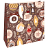 Nekupto Geschenk Papiertüte Luxus 33 x 33 cm Weihnachtsbraun mit Dekorationen WLIL 1979