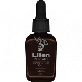 Lilien Men-Art Beard & Hair Oil Schwarzes Öl für Bart und Haare 30 ml