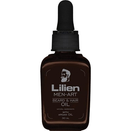 Lilien Men-Art Beard & Hair Oil Schwarzes Öl für Bart und Haare 30 ml