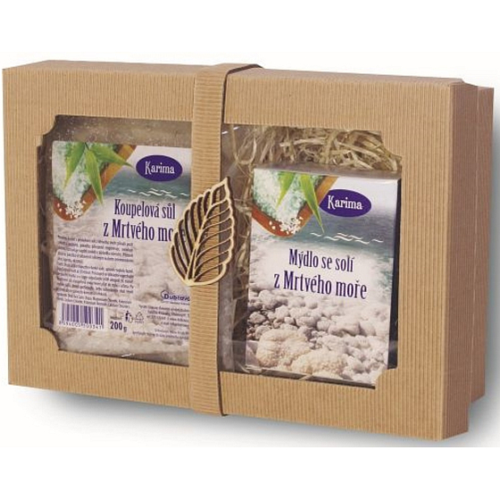 Karima Totes Meer Toilettenseife mit Totes Meer Salz 100 g + Totes Meer Badesalz weiß 200 g, Kosmetikset