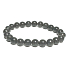 Opal schwarz Armband elastisch Naturstein, Kugel 8 mm / 16-17 cm, AAA Qualität, Glücksstein