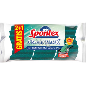 Spontex Scrub & Flex Extra Flexibler Spülschwamm 3 Stück