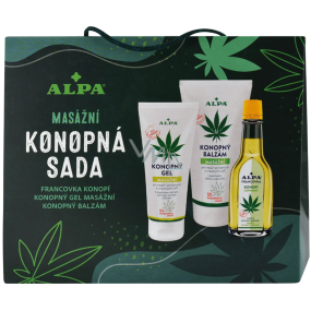 Alpa Hanf-Massagebalsam 150 ml + Hanf-Massagegel 100 ml + Francovka Hanf-Cannabis-Alkohol-Kräuterlösung 160 ml, Kosmetikset