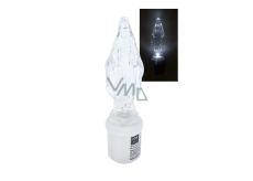 Kerze LED leuchtende Jungfrau Maria - weiß flackernde Flamme 21 cm