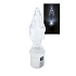 Kerze LED leuchtende Jungfrau Maria - weiß flackernde Flamme 21 cm