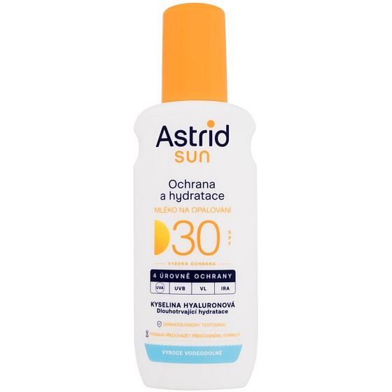 Astrid Sun OF30 Feuchtigkeitsspendende Sonnenlotion Spray 200 ml