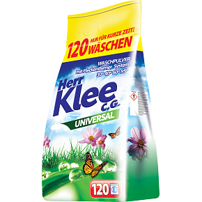 Herr Klee Universal Waschpulver, 120 Waschvorgänge, 10 kg