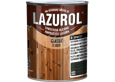 Lazurol Classic S1023 Tönnierte Holzlasur mit Ölanteil, 0099 Ebenholz, 750 ml
