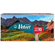Velvet Nature 3-lagige Papiertaschentücher, Box 90 Stück